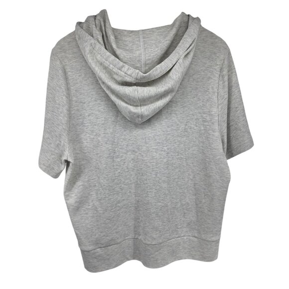 Max Mara Leisure Milford Short Sleeve Hoodie In Light Gray Medium NEW - Picture 5 of 11